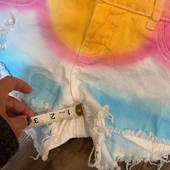 Billabong Tie Dye Distressed Low Rise Shorts 3 - Picture 9 of 9
